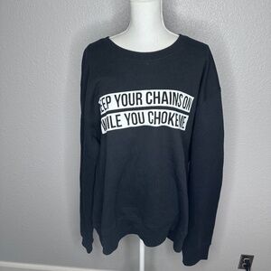 Russ -‎ Black Unisex fleece sweatshirt with lyrics from "Seduce"